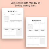 Simple Weekly Planner Printable
