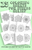 Mandala Coloring Book - 25 Printable Coloring Pages