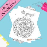 August Journal Planning Pages - Mandala Theme