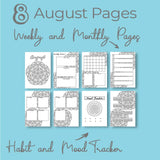 August Journal Planning Pages - Mandala Theme