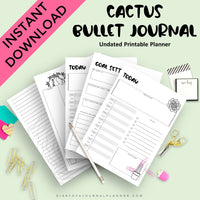 Cactus Bullet Journal Printables