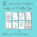 January Journal Planning Pages - Mandala Theme
