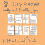 July Journal Planning Pages - Mandala Theme