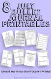 July Journal Planning Pages - Mandala Theme