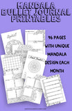 A Year Of Journal Planning Pages - Mandala Theme