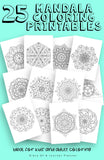 Mandala Coloring Book - 25 Printable Coloring Pages