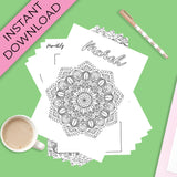 March Journal Planning Pages - Mandala Theme
