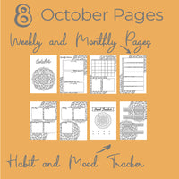 October Journal Planning Pages - Mandala Theme