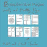 September Journal Planning Pages - Mandala Theme