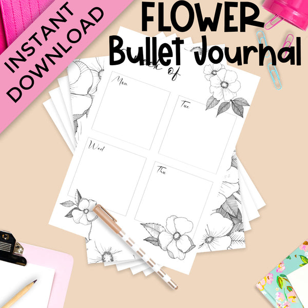 Floral Bullet Journal Printables